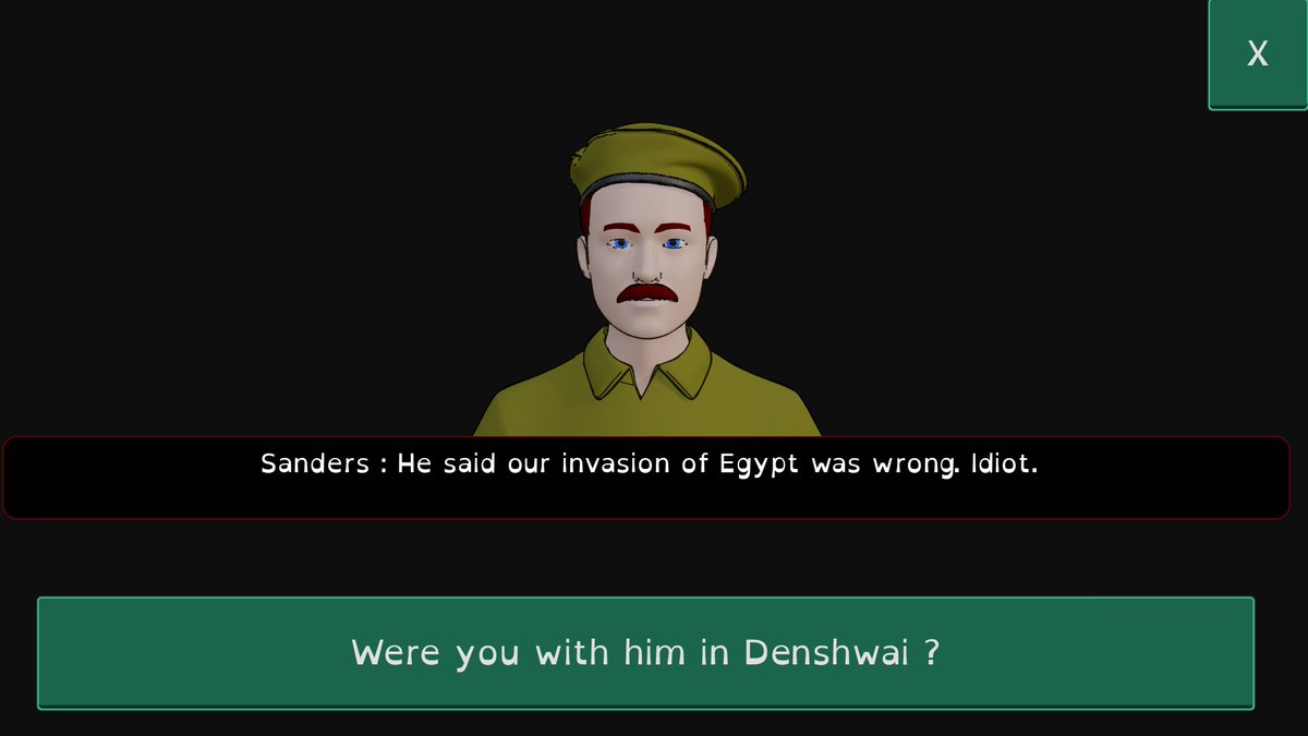 AhmedMo2nis's tweet image. Currently working on the cutscenes of my next game "The Official Story", a historical/political detective visual novel taking place in 19th century Egypt, inspired by real historical events.
#GodotEngine #gamedev #indiegamedevelopment #indiegamedev #screenshotsaturday #blender3d