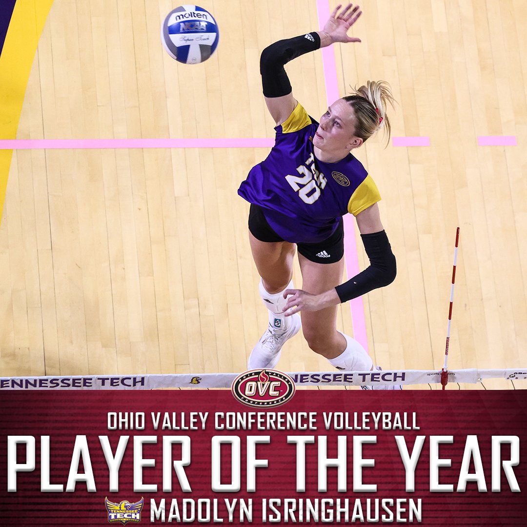 𝟮𝟬𝟮𝟰 𝗢𝗩𝗖 𝗩𝗼𝗹𝗹𝗲𝘆𝗯𝗮𝗹𝗹 🏐 𝗣𝗹𝗮𝘆𝗲𝗿 𝗼𝗳 𝘁𝗵𝗲 𝗬𝗲𝗮𝗿
<a href="/TNTechVball/">Tennessee Tech Volleyball</a> senior Madolyn Isringhausen (<a href="/_madddddddie_/">maddie isringhausen</a>)

#OVCit | #WingsUp
