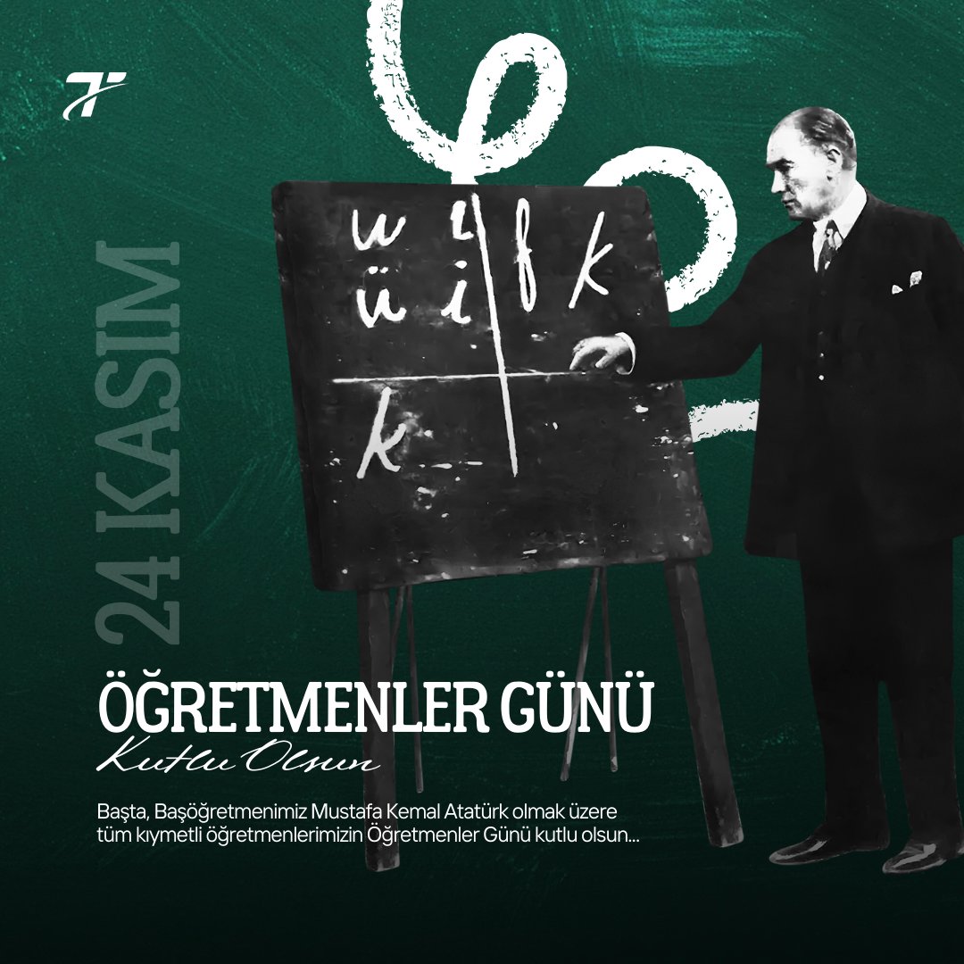 ticarigunluk's tweet photo. "Öğretmenler, yeni nesil sizin eseriniz olacaktır." diyen Atatürk, öğretmenlere duyduğu güvenle geleceğimizi şekillendirmiştir. Onların azmi ve fedakârlığı, ülkemizin yarınlarına ışık tutuyor.

🟢Türkiye’de #ÖğretmenlerGünü ve #Eğitim Sektörü nakkında yazımıza ulaşmak için: https://t.co/7sSbi5z5p9 

#KYSvFB Kostic Mert Hakan Oğuz Ayd��n #KAYvFB #karyağışı #HalitÖzgürSarı