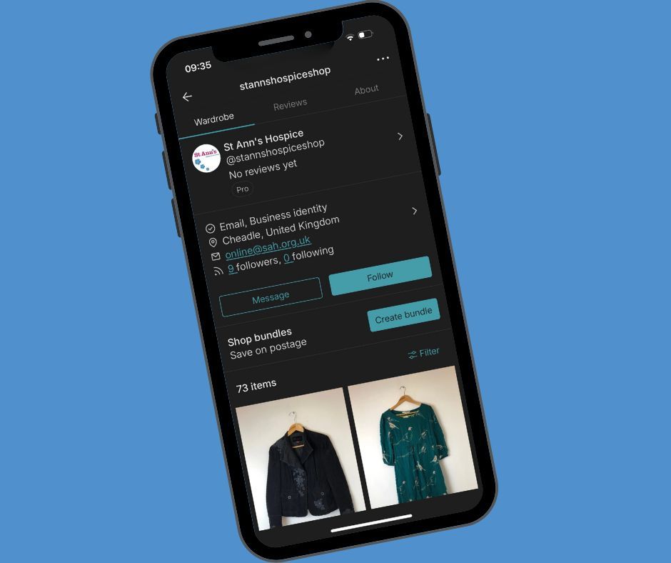 Our Vinted store is now open, just in time for Christmas! 🎄✨

Follow our online store to stay updated with our latest uploads. Save money while supporting St Ann's Hospice. 🩵

Browse our newest items here: buff.ly/4fWWQHz