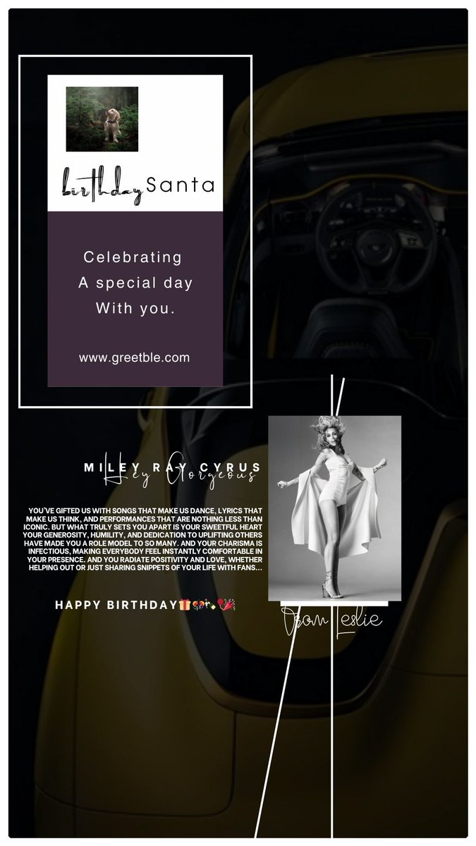 GreetbleLtd's tweet photo. @PopCulture2000s HAPPY BIRTHDAY 🎂🥳🎉🎈🎁🎊🍾 TO MILEY CYRUS.

#MileyCyrus 
#Greetble
#Birthday 

FROM 
https://t.co/oa1f1N8YJY https://t.co/56x86Erfj2