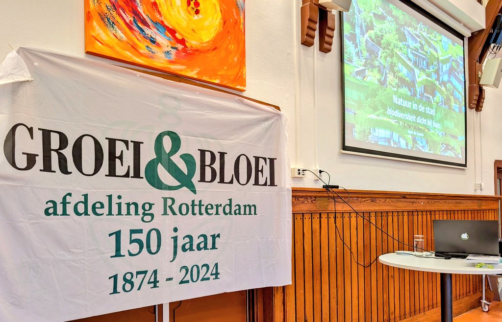 Jubileum 150 jaar Groei &amp; Bloei. Ik mocht voor afdeling Rotterdam en lezing geven over Natuur in de stad en Marjolein gaf namens <a href="/RotterdamNP/">Nationaal Park Rotterdam</a> een lezing over #nationaalparkrotterdam
Leuk om deze mensen te inspireren!