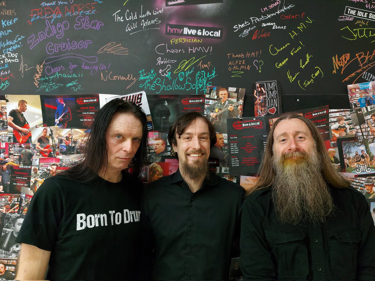 Huge thankyou to metal band THE SHALLOW SOULS for making the trip from Wales to play to a packed store this afternoon.
#StormBert #hmvliveandlocal #shallowsouls #metal #live #Yeovil.