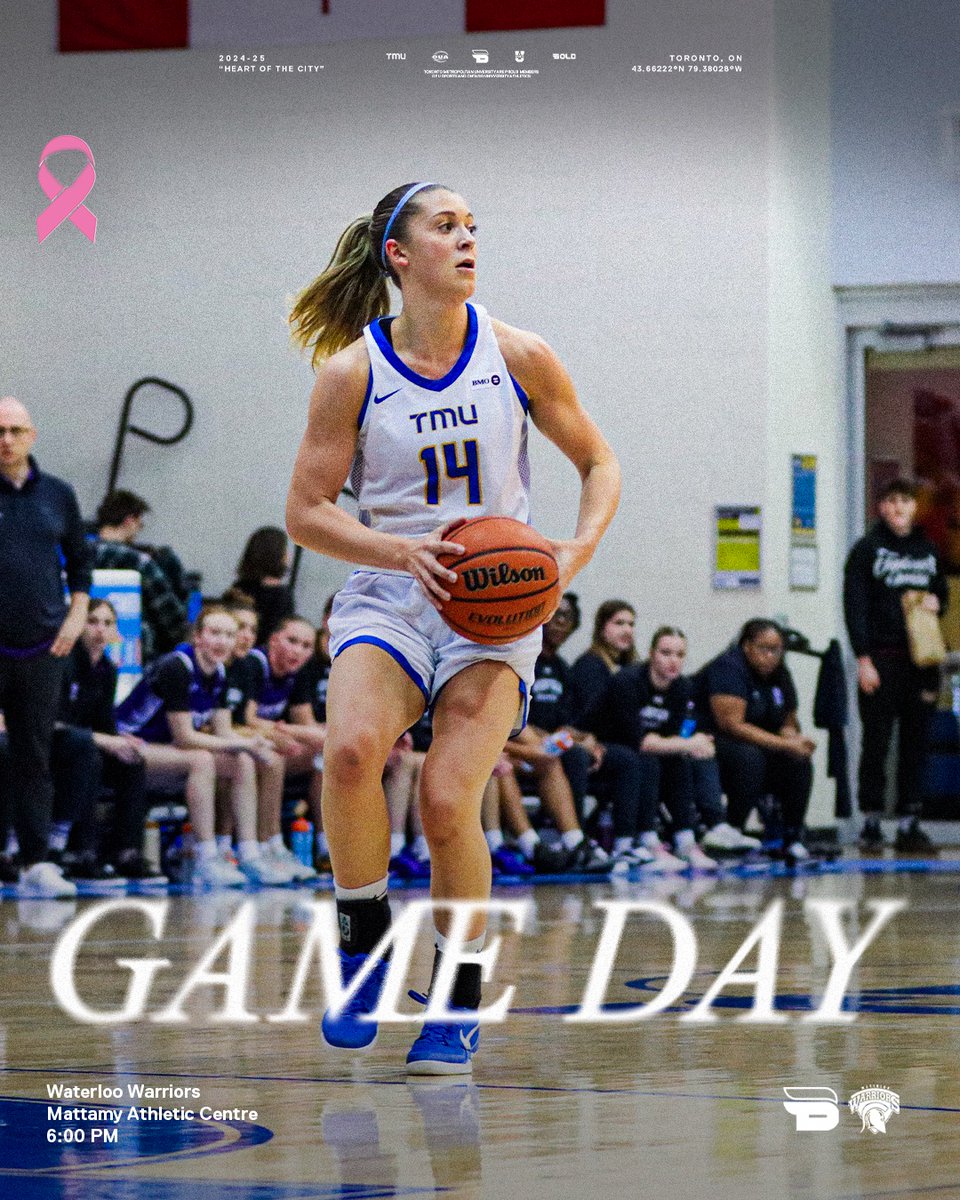 Let’s run it back at the MAC!🗣️

Shoot for the cure game💗

🆚: Waterloo Warriors 
⏰: 6:00 pm
📍: Mattamy Athletic Centre
📺: OUA.tv

#BeBold | #TMUvsWAT