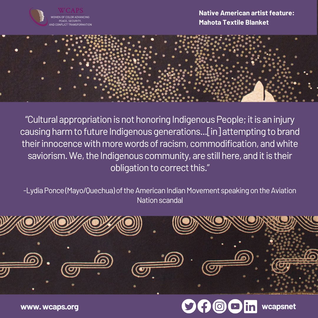 WCAPSnet's tweet image. Cultural appropriation impacts Native Americans year-round—Halloween costumes, Coachella, or brands profiting from Native designs without permission. Here's a quick look at its effects on Native communities & how to do better.
#WCAPS #NativeAmericanHeritageMonth #IndigenousPride