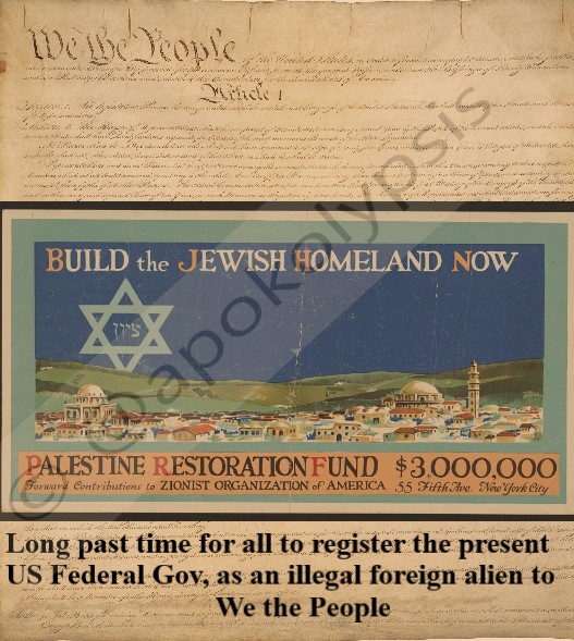 apokolypsis's tweet photo. Long past 100+ years for us all to register the present US Fed Gov, as an illegal foreign alien to:
                       WE THE PEOPLE

#EndTheIllegalForeignAlienCapturedTerritoryRebrandedAs_US_Gov https://t.co/ufLzND0dyU