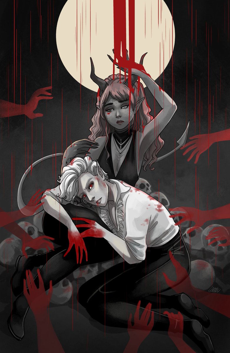 Je reposte ce petit fanart de ma Durge et Astarion que j'aime toujours ♥ #bg3 #astarion #durge #BaldursGate3