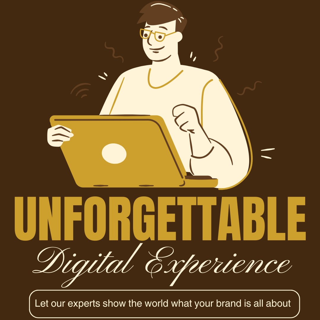 "Crafting more than websites—we're creating digital experiences. Let's make your brand unforgettable online. 🚀🌐 #DigitalExperience #WebDesigner"