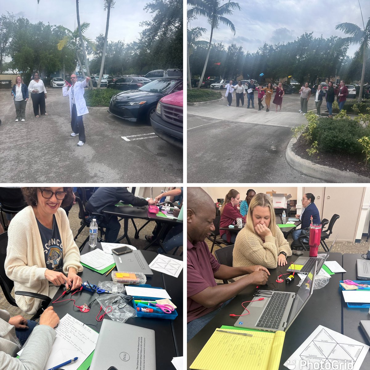 Wises77Susan's tweet photo. This week’s Science Leadership Academy brought leaders from around the county to create, experiment, debate and learn. There were circuits, paper airplanes, energy stations, and toy cars…#engagedandexcited @RobertTutoni @CollinsScruggs @evacwynar https://t.co/pNo9JhQntd