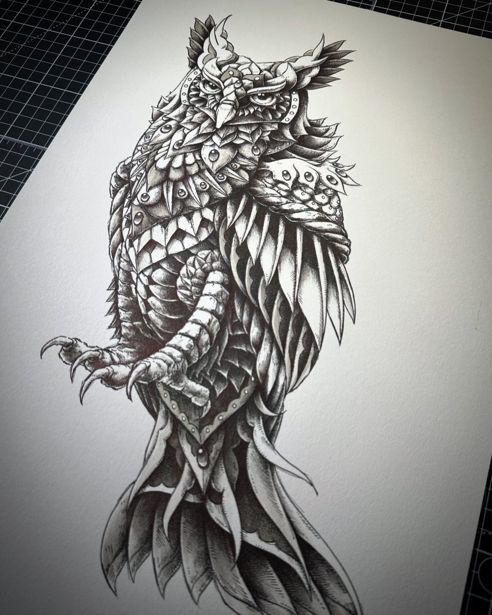 “Healing Owl” original drawing 🦉 

#owl #owls #ornate #ornateart #ornateartwork #bioworkz #drawing #art