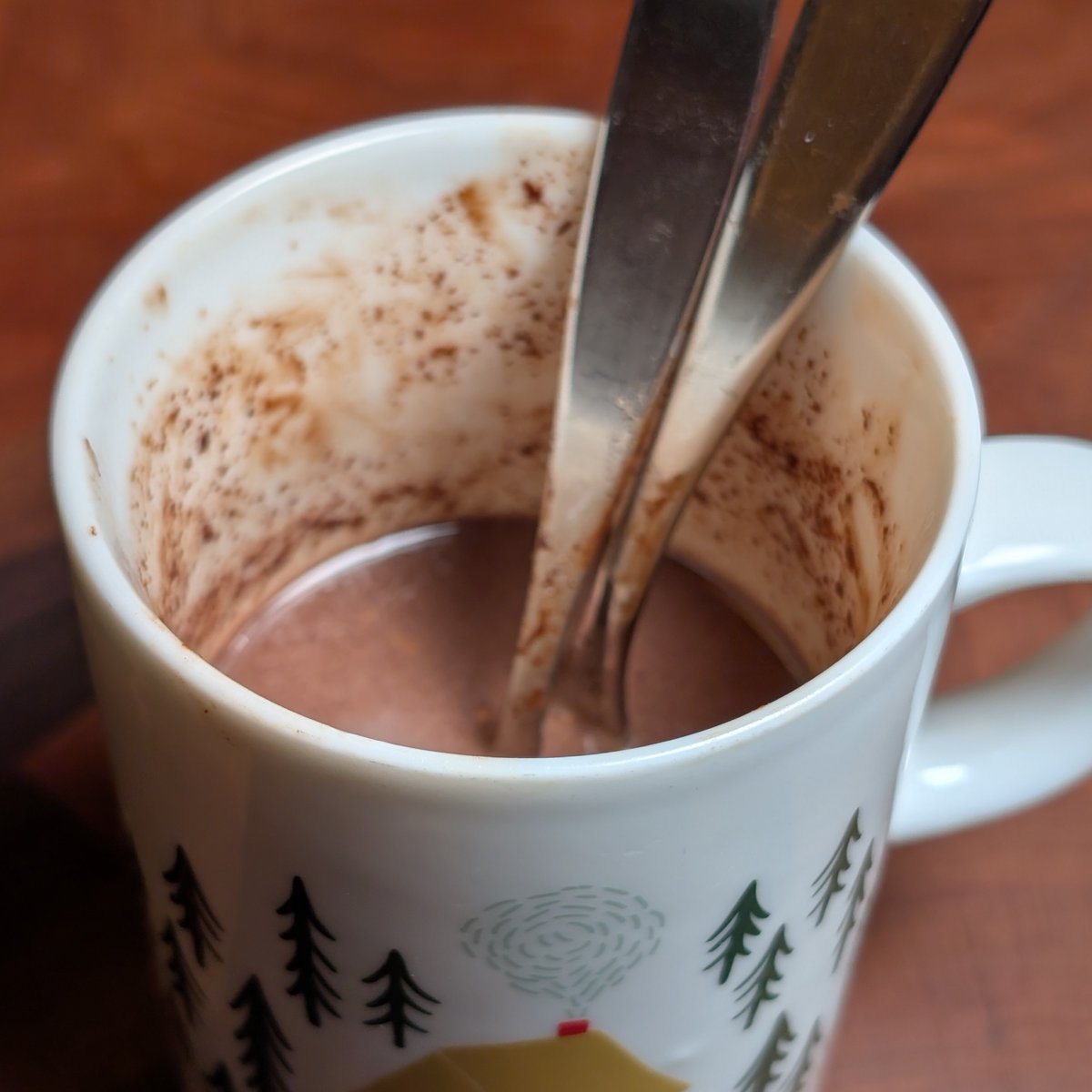 KitchenCollider's tweet photo. Fig Mocha Hot Cocoa 1

milk, sweetened condensed milk, instant coffee, chocolate chips, salt, vanilla extract, fig jam

The fruity caramel of the figs was good but subtle in this. Next move: take the figs out of the drink, get deeper fig flavor from dunking Newtons https://t.co/ynnwmCeD9e
