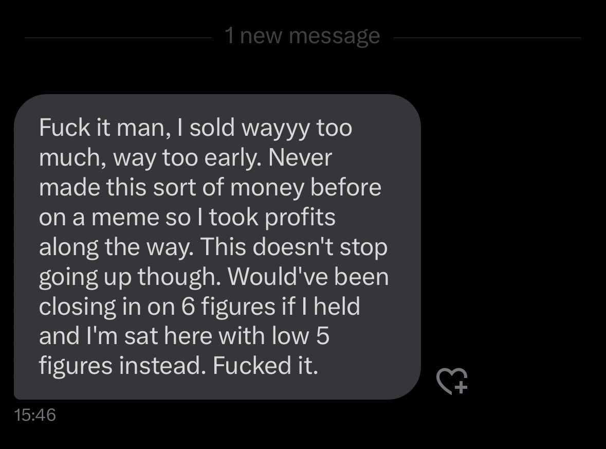 theionicXBT's tweet photo. I’m sorry,

But when I say people will REGRET not listening to me,

This is EXACTLY what I mean.

Don’t be like him. https://t.co/DvqnsEYbo7
