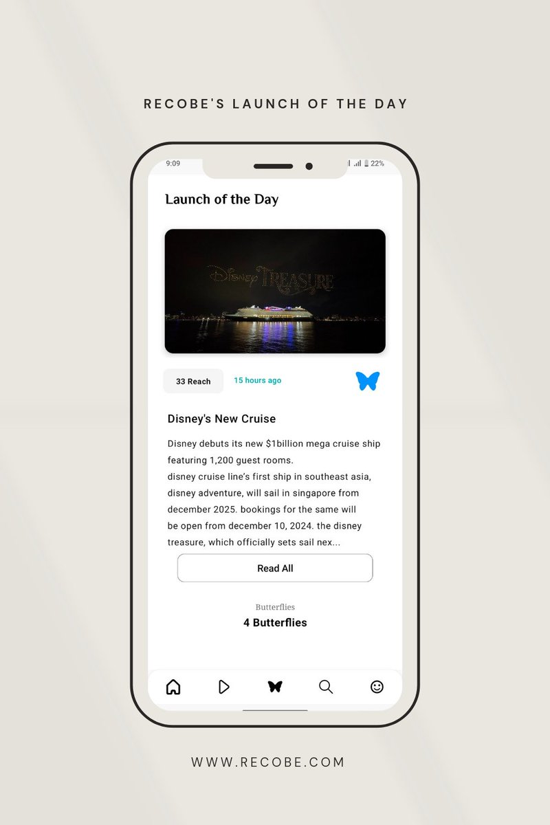 Recobeofficial's tweet photo. @DisneyParks @DisneyCruise So excited for this @DisneyCruise got featured in recobe's launch of the day https://t.co/ADXo8A75kN