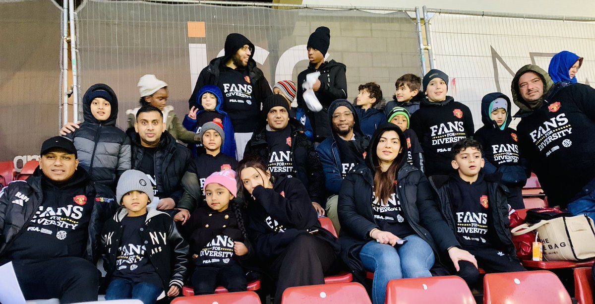 Northants United (@northantsunited) on Twitter photo Representing Northants Fans United, we are at Sixfields Stadium supporting the Cobblers and creating a diverse fans base within the stadium, there’s 40 of us from the under represented communities - plenty more to come!
<a href="/ntfc/">Northampton Town</a> <a href="/NTFC_CT/">Northampton Town FC Community Trust</a> <a href="/Fans4Diversity/">FansForDiversity</a> <a href="/FA/">The FA</a> <a href="/NorthantsFA/">Northamptonshire FA</a> Representing Northants Fans United, we are at Sixfields Stadium supporting the Cobblers and creating a diverse fans base within the stadium, there’s 40 of us from the under represented communities - plenty more to come!
<a href="/ntfc/">Northampton Town</a> <a href="/NTFC_CT/">Northampton Town FC Community Trust</a> <a href="/Fans4Diversity/">FansForDiversity</a> <a href="/FA/">The FA</a> <a href="/NorthantsFA/">Northamptonshire FA</a>