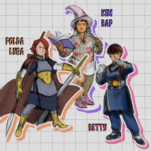 Old #DnD characters. It was a party of short ladies. Fun times.