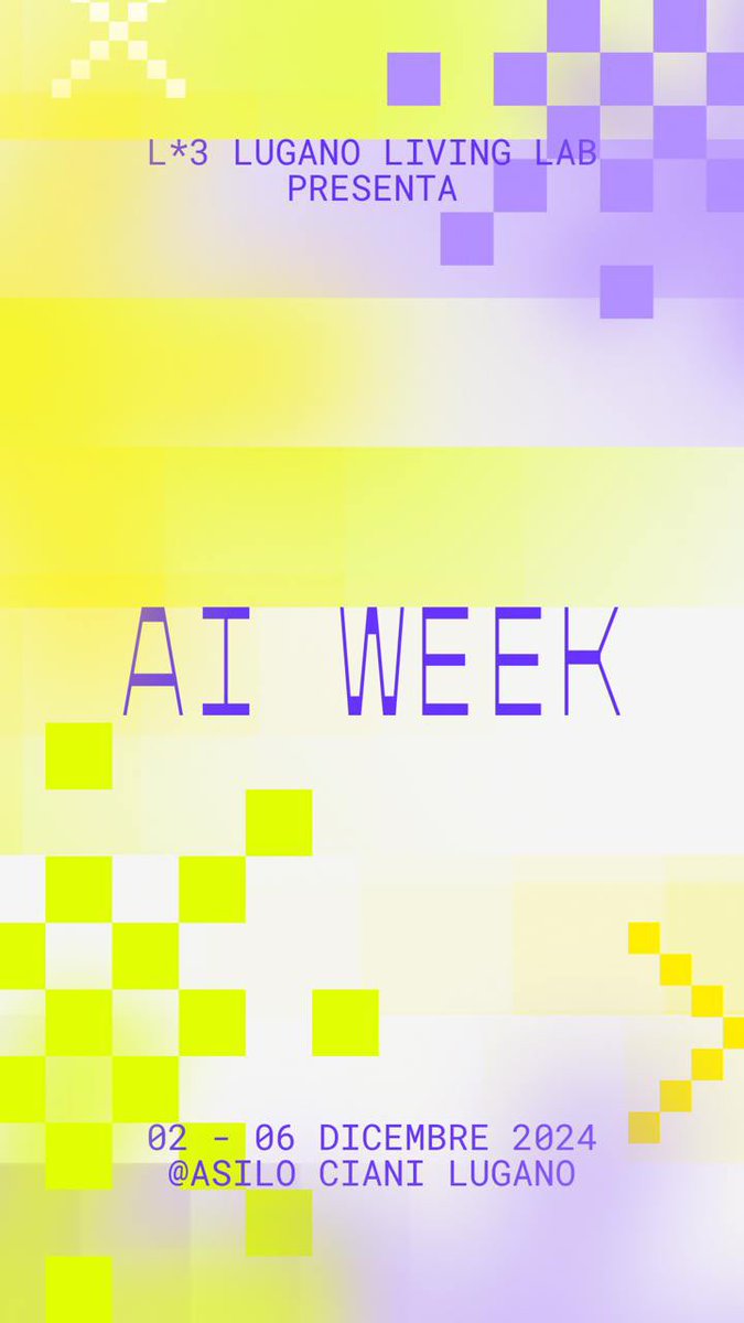 felixbq1's tweet photo. We are at
AI Week Lugano 2-6 December 2023
Location:
📍 Asilo Ciani, Lugano

🔗 More details about the program at: https://t.co/tLi7IF9KoN

#AIWeekLugano #ArtificialIntelligence #Innovation #LuganoLivingLab #generativecenter #centrogenerativo #xocolat https://t.co/i7qPJao4sM