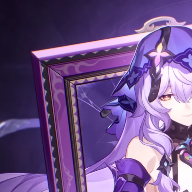 twinzie07's tweet photo. while looking for possible connections between black swan and herta to explain the 'coincidence' that they both have an interest in the express visiting amphoreus, I found the most stupid random detail ever

the design on the edge of their portrait's frames are the same https://t.co/M03zch3yDs