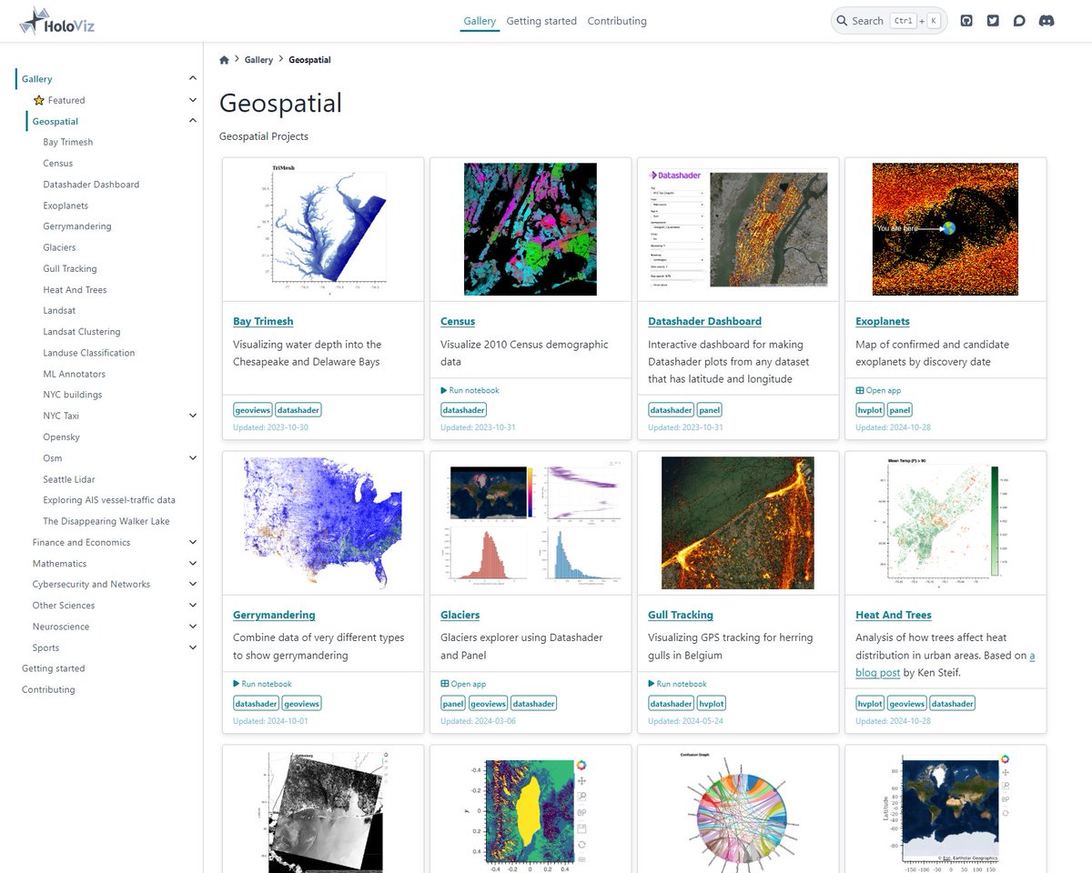 Interested in #bigdata #geospatial #dataviz?

👉Check out the <a href="/HoloViz_org/">HoloViz</a> gallery holoviz.org.