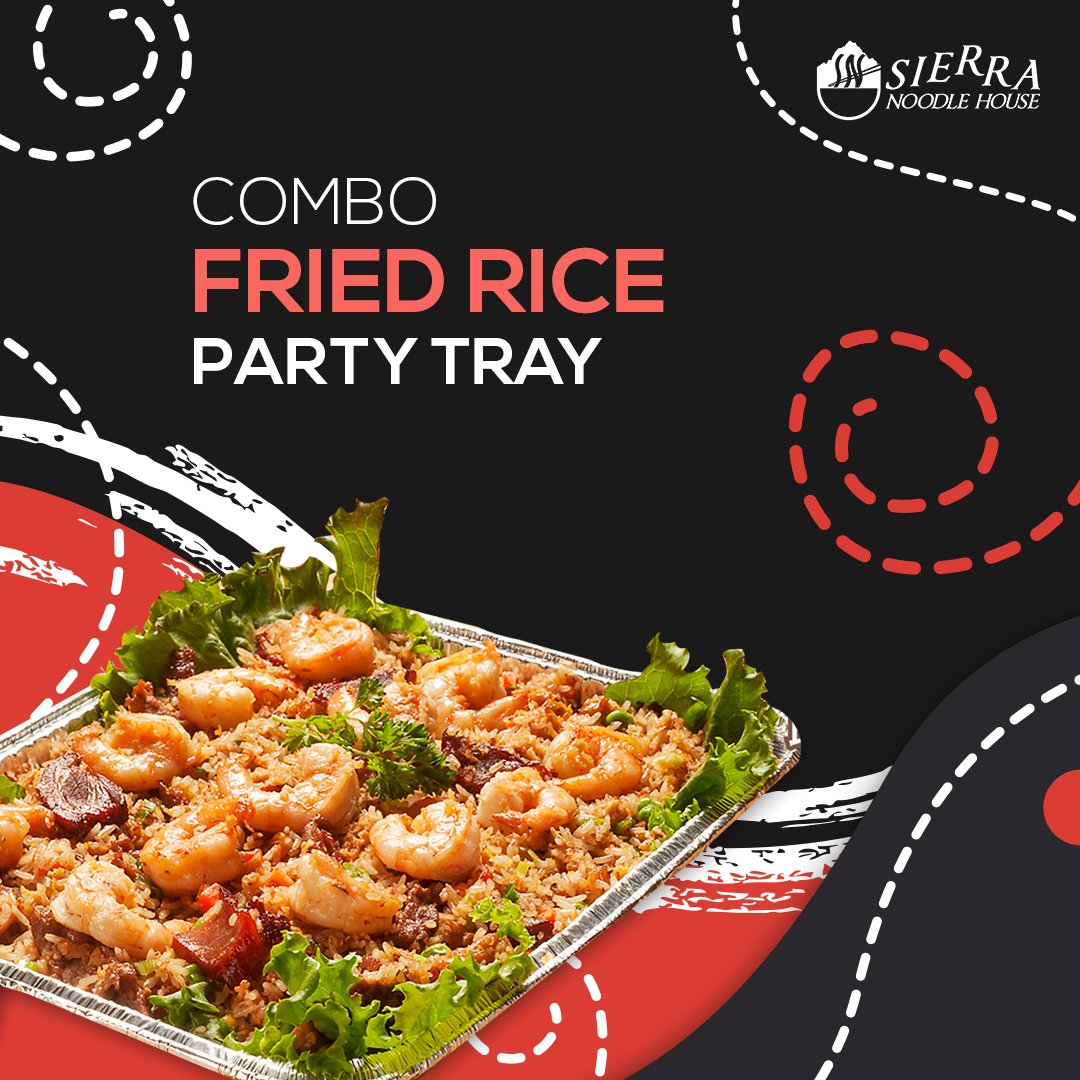 SierraNoodle's tweet photo. Sierra Noodles’ Combo Fried Rice Party Tray is a crowd-pleaser for parties, family dinners, and celebrations. Enjoy it in-house, take it home, or have it delivered. https://t.co/xvD1o2RBSL https://t.co/HqdjTHCHuD
