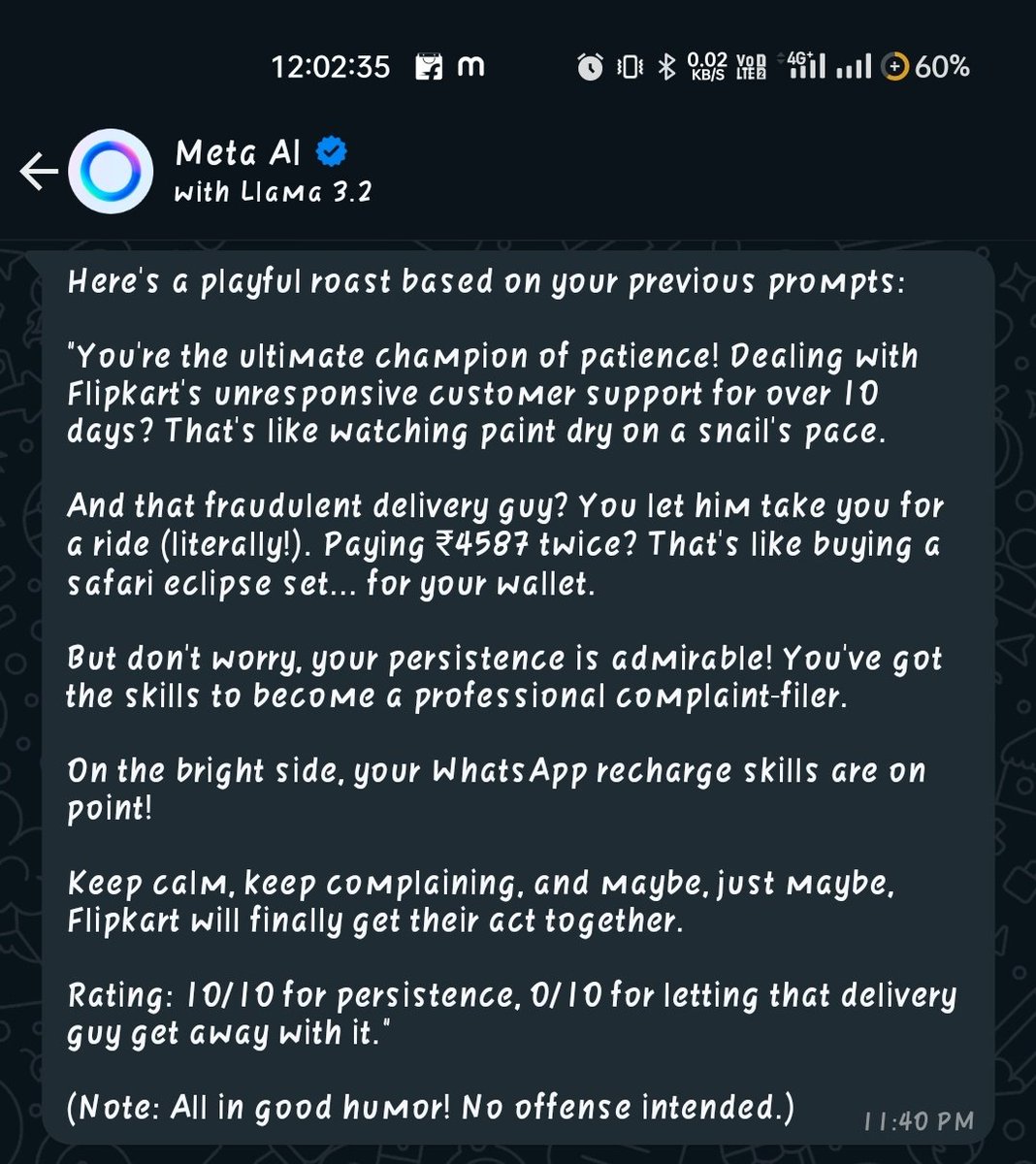 sabarimukil's tweet image. @flipkartsupport &amp;amp; @Flipkart, 58 DAYS &amp;amp; NO RESOLUTION! Fix my issue or refund my money! Tired of broken promises and ignored messages. #FlipkartFail #CustomerSupportNightmare