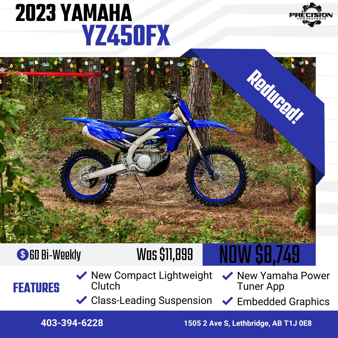 PrecisionLeth's tweet photo. Treat yourself this Season and be ready for next! 💯

#yamaha #yamahayz #yamahayz450fx #yamaharacing #yamahabikes #yamaha_riderss #track #dirtbike #dirtbikes #mx #mxlife #offroad #southernalbertarides #yql #precisionpowersports #precisionpower #precisionpowersportsltd https://t.co/W0phfKfYCW