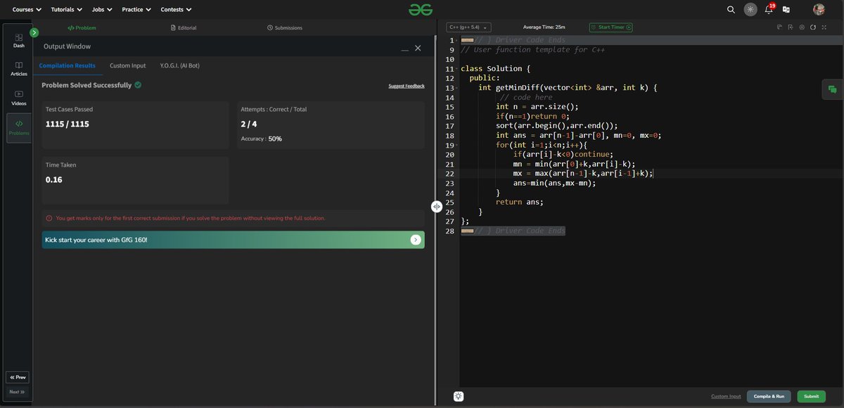 dhairyacodes's tweet photo. And completed today's streak
@geeksforgeeks
It's a part of #gfg160 and #geekstreak2024 challenge #CodingJourney #CodingChallenge #codingislife https://t.co/45xrJNEFVV