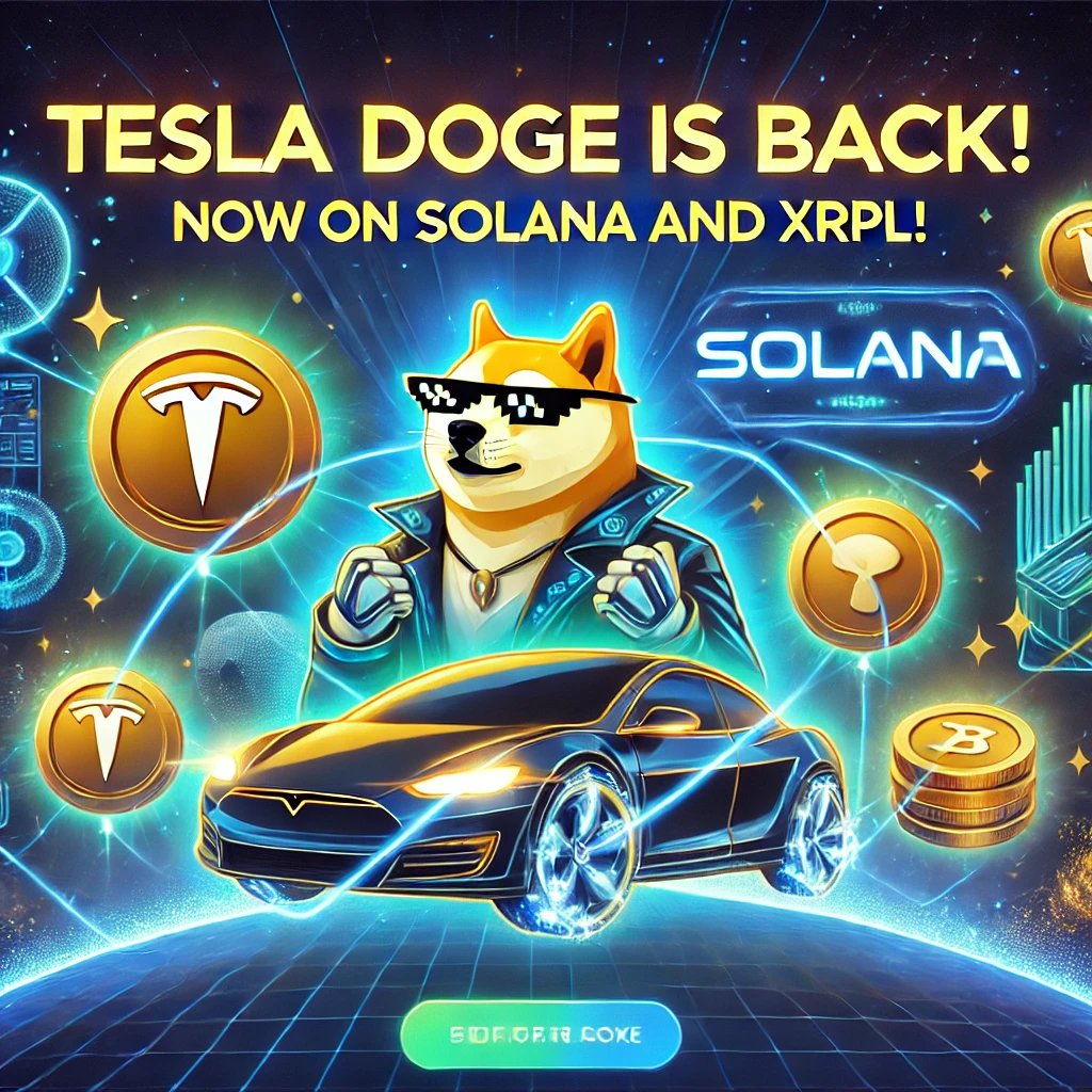 TeslaDogeTeam's tweet photo. 🚀✨ The Tesla Doge project is back! 🔥 Now available on Solana and XRPL! 🌐💎 Join the revolution 🚗💨
#TeslaDoge #Crypto #Solana #XRPL #Blockchain #CryptoNews #Altcoins #Web3 #DeFi #Dogecoin #CryptoCommunity https://t.co/ZGJ9jTGMD3