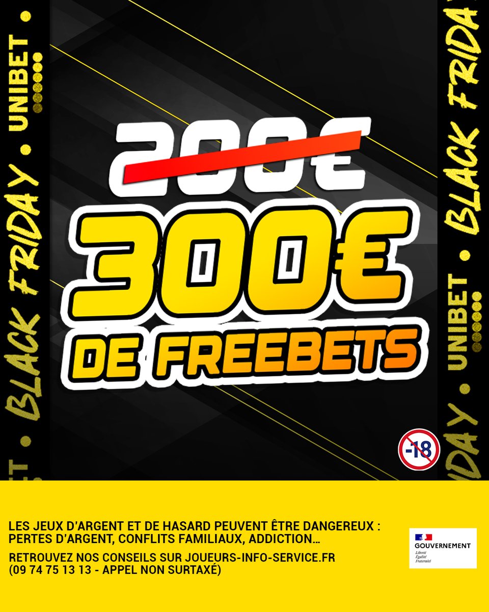 UnibetFrance's tweet image. On envoie 10 x 2̶0̶ 𝟯𝟬€ de Freebets pour vibrer tout le week-end ! 📈

🔁 RT/Follow + #FreebetUnibet + ton pseudo 
🍀 TAS demain