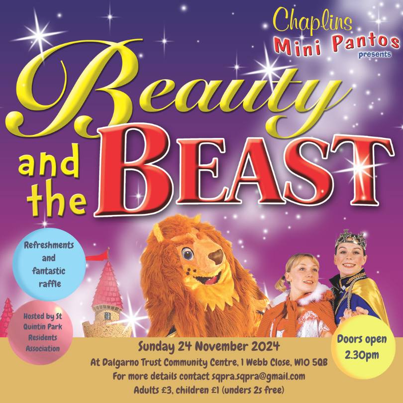 Don't forget there is a wonderful panto on Sunday at Dalgarno Trust, hosted by SPQRA.