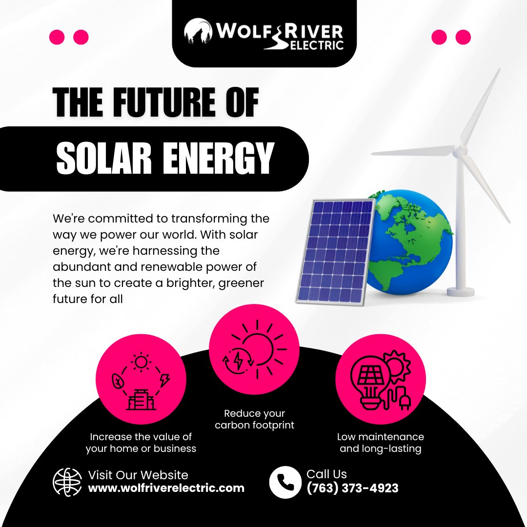 WolfRiverSolar's tweet image. Wolf River Electric is leading the future of solar energy! 🌞 Now’s the perfect time to get turned on to clean, renewable energy for your home. Join the movement toward a sustainable future with us today! #GoSolar #FutureOfEnergy #WolfRiverElectric #Sustainability
