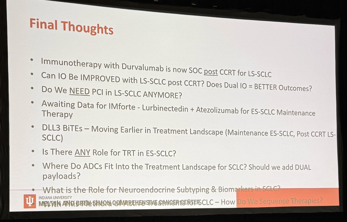Stephen V Liu, MD (@stephenvliu) on Twitter photo Looking ahead for #SCLC with Dr. <a href="/drshieldsmd/">Misty Dawn Shields</a> at #MaTOS24. Where will ADCs and BiTEs make the biggest impact? What are the optimal targets and payloads? How will maintenance lurbinectedin change outcomes? What role will radiation play? Looking ahead for #SCLC with Dr. <a href="/drshieldsmd/">Misty Dawn Shields</a> at #MaTOS24. Where will ADCs and BiTEs make the biggest impact? What are the optimal targets and payloads? How will maintenance lurbinectedin change outcomes? What role will radiation play?