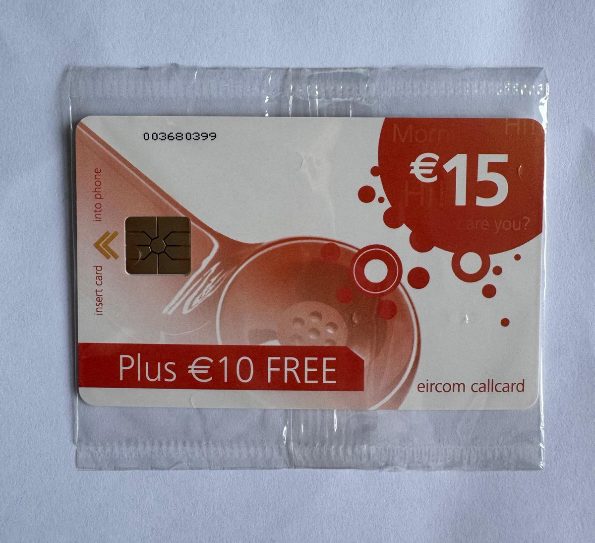 Finally, I have one for my collection! This one has taken a long long time to find mint in the wrapper! Needless to say I am super happy and grateful!🎉😍🎉

#callcard #callcards #eir #eircom #telecomeireann #callcardcollecting <a href="/eir/">eir</a> <a href="/eircare/">eirCare</a> <a href="/eirSport/">eir Sport</a> <a href="/eirSportpubs/">eir Sport Pubs</a> <a href="/feebryn/">Fiona Tierney</a>