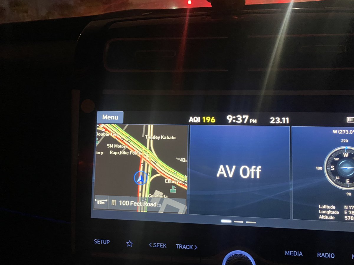 AQI  nearly 200 at Hitech City. Request <a href="/GHMCOnline/">GHMC</a>, <a href="/CommissionrGHMC/">Commissioner GHMC</a>, <a href="/TelanganaCMO/">Telangana CMO</a> to clean roads and issue health precautions for public. <a href="/Team_Road_Squad/">Team Road Squad🚦🚴‍♀️</a>, <a href="/HiHyderabad/">Hi Hyderabad</a>,<a href="/HYDTP/">Hyderabad Traffic Police</a>, <a href="/swachhhyd/">Shaandaar Hyderabad</a>