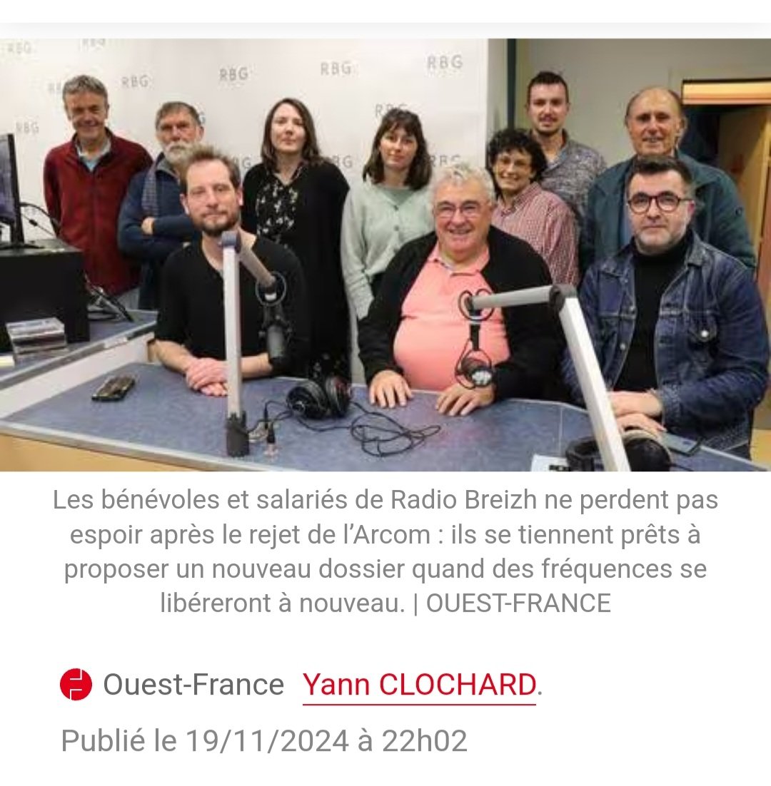 Siwazh ne vo ket diouzhtu ur radio e Brezhoneg e Breizh a-bezh
#Radio #Brezhoneg #Breizh
ouest-france.fr/medias/radio/o…