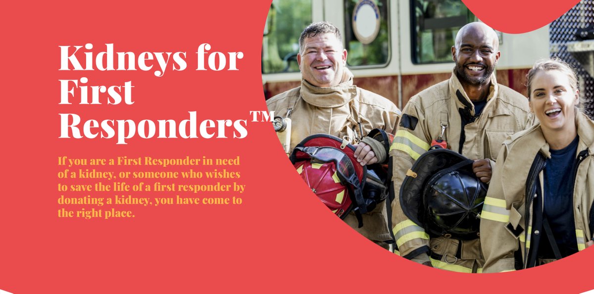 NFFF_News's tweet photo. The National Fallen Firefighters Foundation has partnered with the Kidneys for Communities’, Kidneys for First Responders program that is designed to improve access to, and facilitate, living kidney donations by connecting those who need a lifesaving kidney donation with those who want to help first responders. Learn more about this program: https://t.co/VUCXWzb0xB 

#firehero