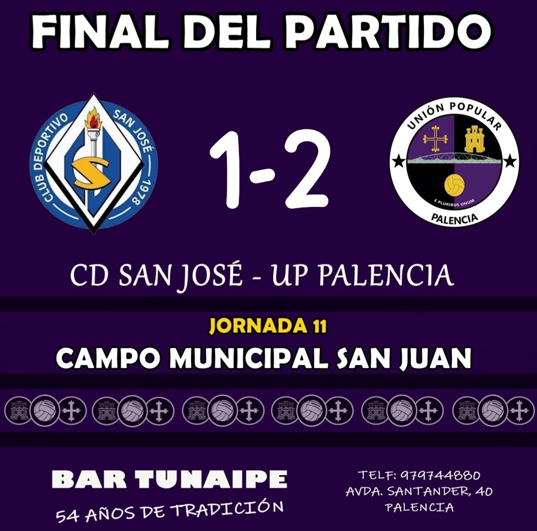 Final en Garray.
Victoria del Unión.
Partido muy serio del equipo, donde supongo jugar ante un gran equipo como CD San José que demostró porque es uno de los mejores equipos del grupo.
Decidió el gol de Benchi en el descuento a centro lateral de Juan para sumar  un valioso +3