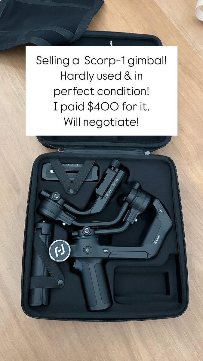Hit me up if you need a camera gimbal in great condition!