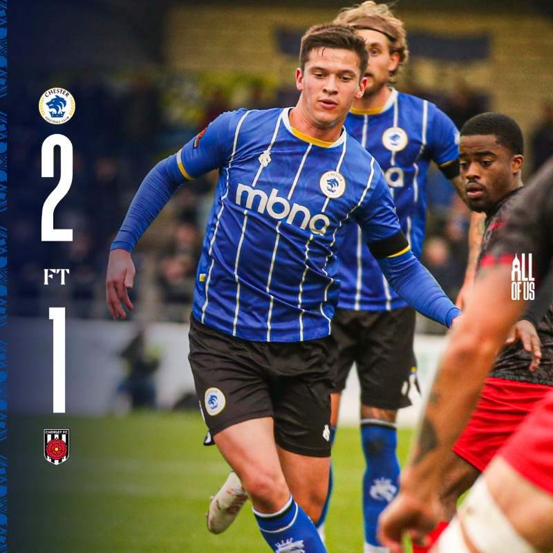 ChesterFC's tweet photo. FT: #ChesterFC 2-1 @chorleyfc.
๐ง๐ต๐ฟ๐ฒ๐ฒ ๐ต๐๐ด๐ฒ ๐ฝ๐ผ๐ถ๐ป๐๐. ๐จ๐ง๐ฆ. ๐ช
Live and direct from CH1. ๐บ
#CFCCHO | #UTS