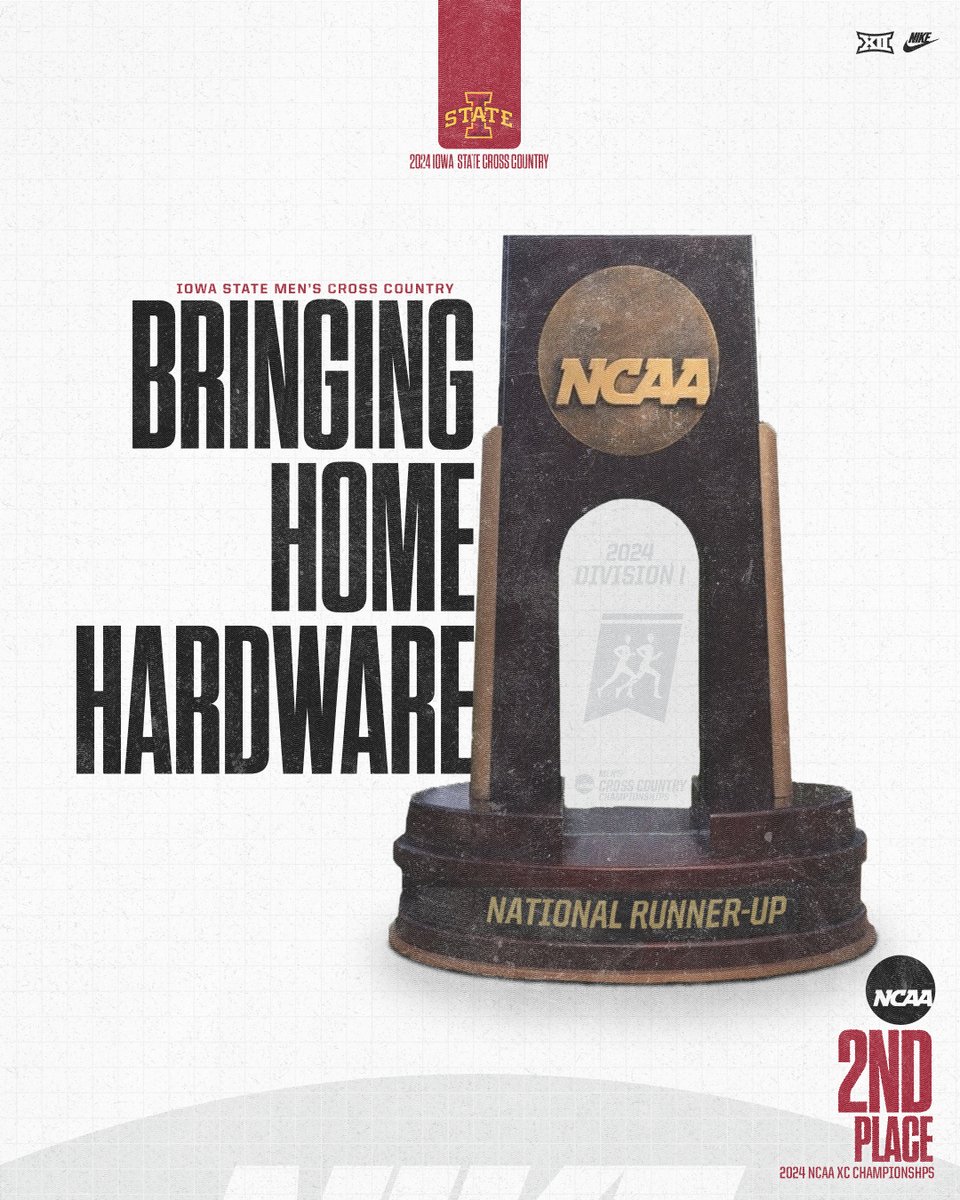 CycloneTrackXC's tweet image. FOR THE SECOND TIME IN FOUR YEARS, YOUR CYCLONE MEN ARE NATIONAL RUNNERS-UP‼️ 🏆
#Run4ISU