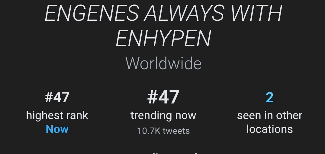 keep using the hashtags 

ENGENES ALWAYS WITH ENHYPEN
#AlwaysWithENHYPEN 
<a href="/ENHYPEN_members/">ENHYPEN</a>