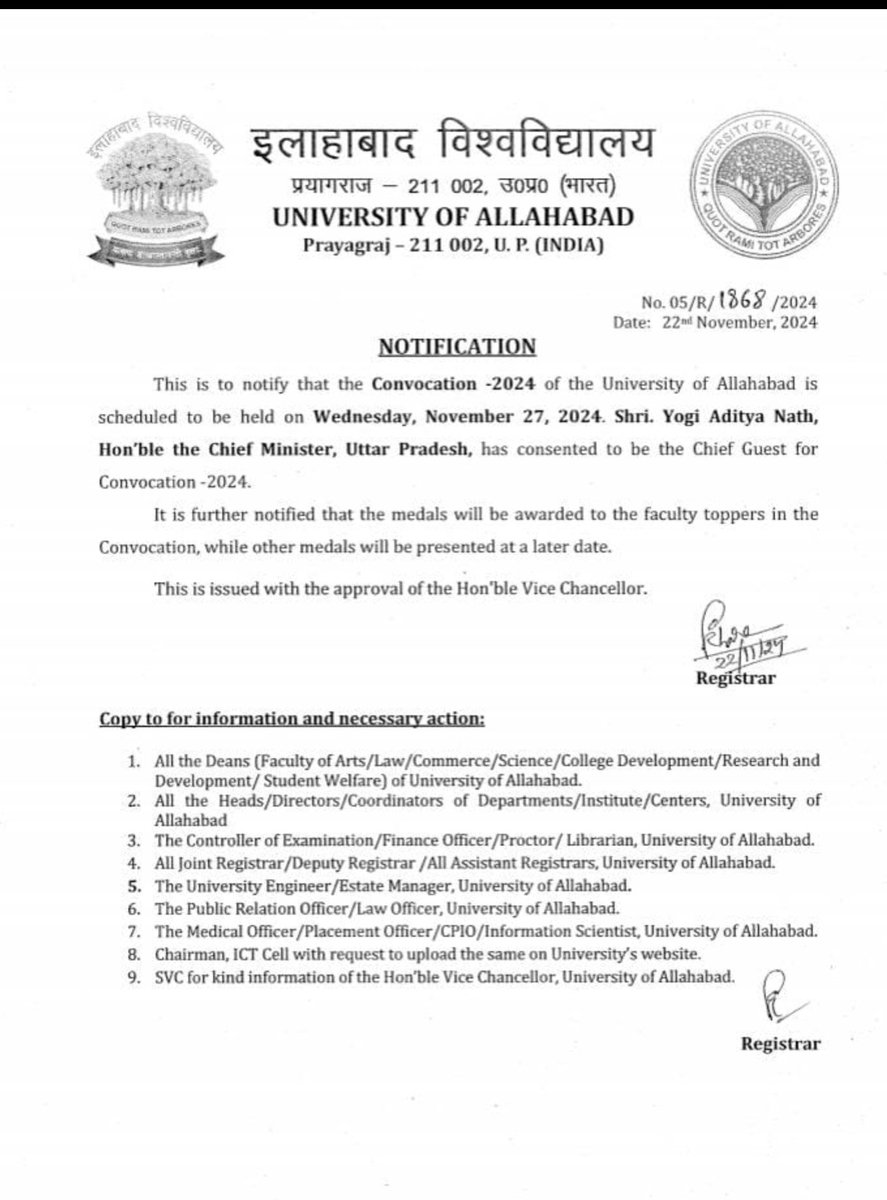 UoA_Official's tweet photo. Notice regarding 136th Convocation to be held on 27 Nov 2024 https://t.co/lozCXdoXbk