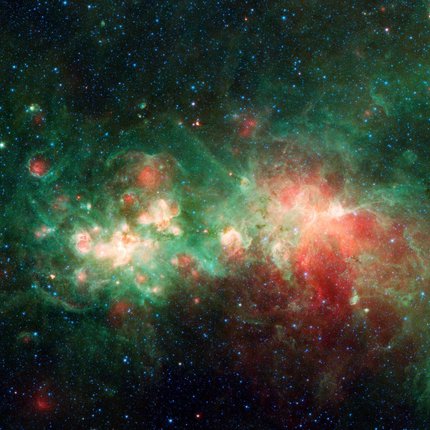 LeeAnneGibbon1's tweet photo. The Godzilla Nebula is a lesser known, colourful cloud of gas and dust located about 1,800 light years distant in constellation Sagittarius. Situated along the plane of the Milky Way, the bright region in the lower part is known as W33. 📷 NASA #W33 https://t.co/xGhhxvddrp