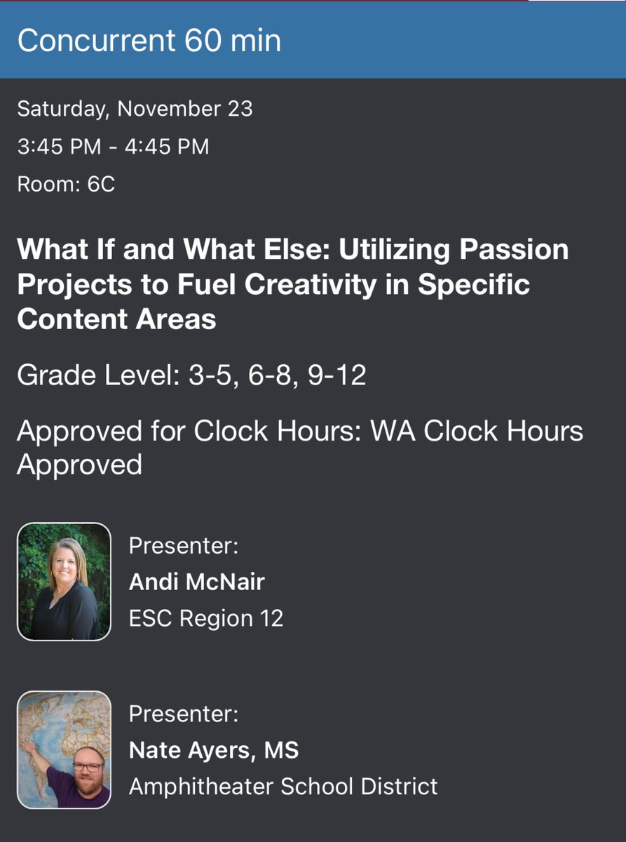 Sharing a new idea that I’ve never shared before!  Can’t wait for this session…if you are looking for ways to engage gifted learners in content areas and beyond…you have to be at this session! 😊  #NAGC24
