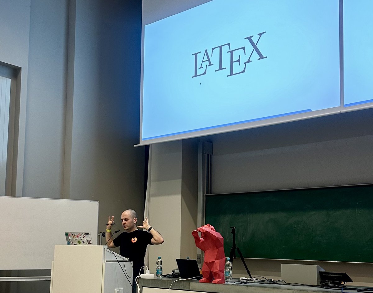 What happens at Berghain stage of #DevFest Berlin, stays at Berghain stage!

<a href="/pepelsbey_dev/">Vadim Makeev</a> speaking of Latex 😅
