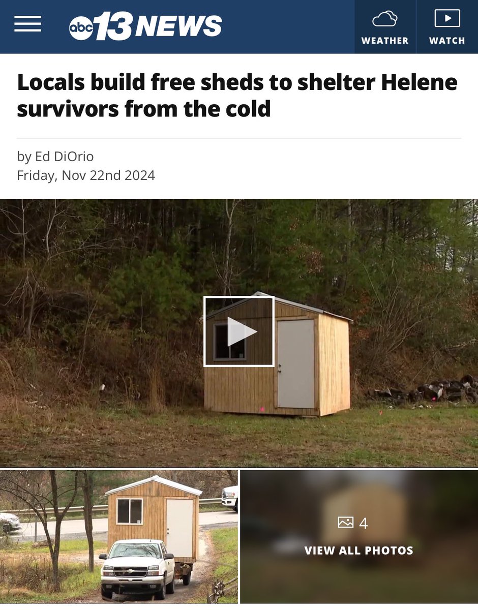They’re STILL lacking shelter and supplies in Western North Carolina post-Helene. 

Locals are having to put people IN GARDEN SHEDS. As if this were HAITI, our own government ISN’T helping!

Yet we could somehow “afford” to send $175 BILLION to Ukraine.

Why does no one care?!?