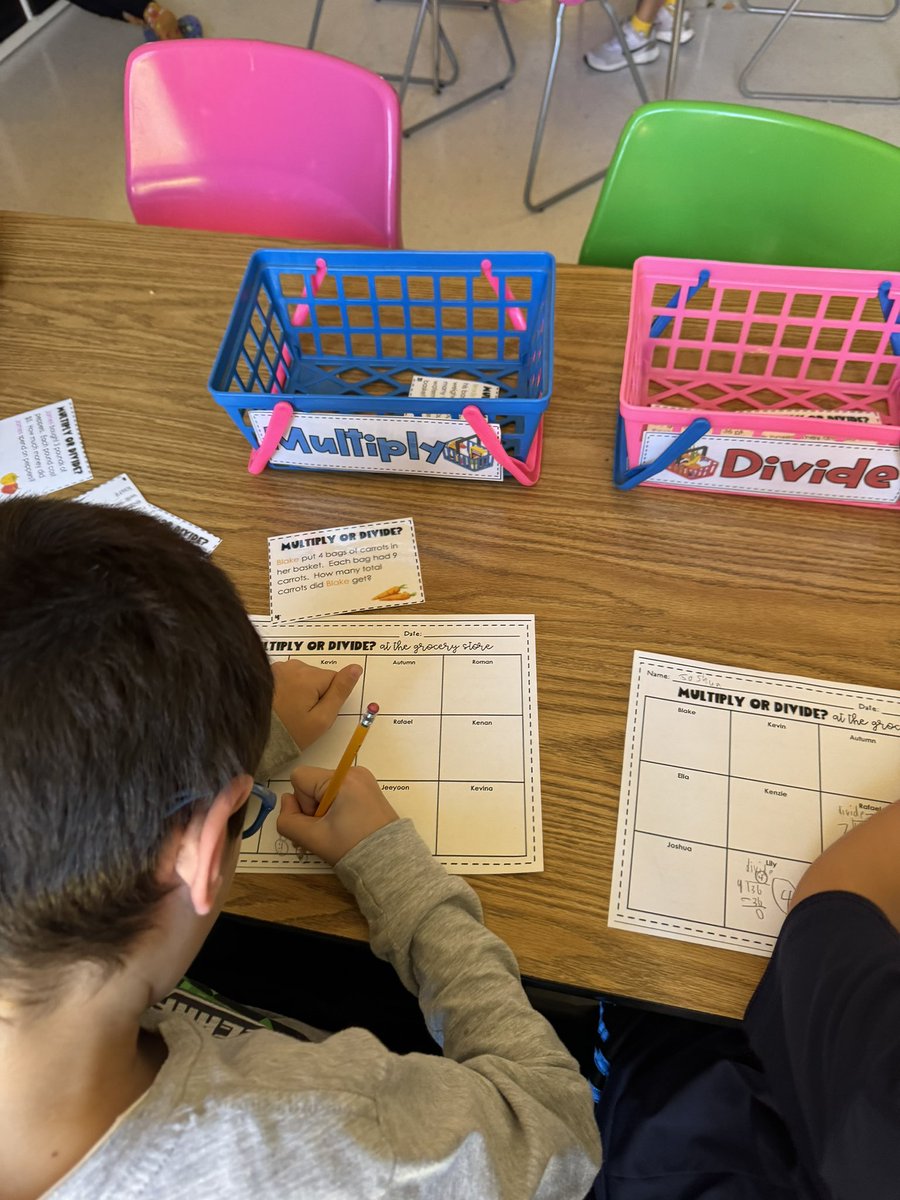 PowellinPrimary's tweet photo. Our math stations were so engaging this week! Students got to practice multiplication and division skills by cup stacking, determining allowance amounts, solving grocery problems, and determine order totals and splitting the checks at @CrackerBarrel.
#mathisourjam https://t.co/qoVSwCrMcO