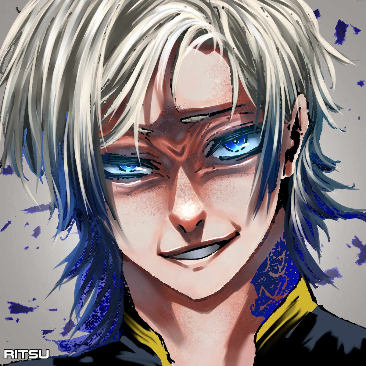 ritsu_artt's tweet photo. HE SMILED AGAIN BRO😭☝️
#bluelock #bluelockmanga #manga #bluelockchapter285 #BL285 https://t.co/TxcX4Jrc39