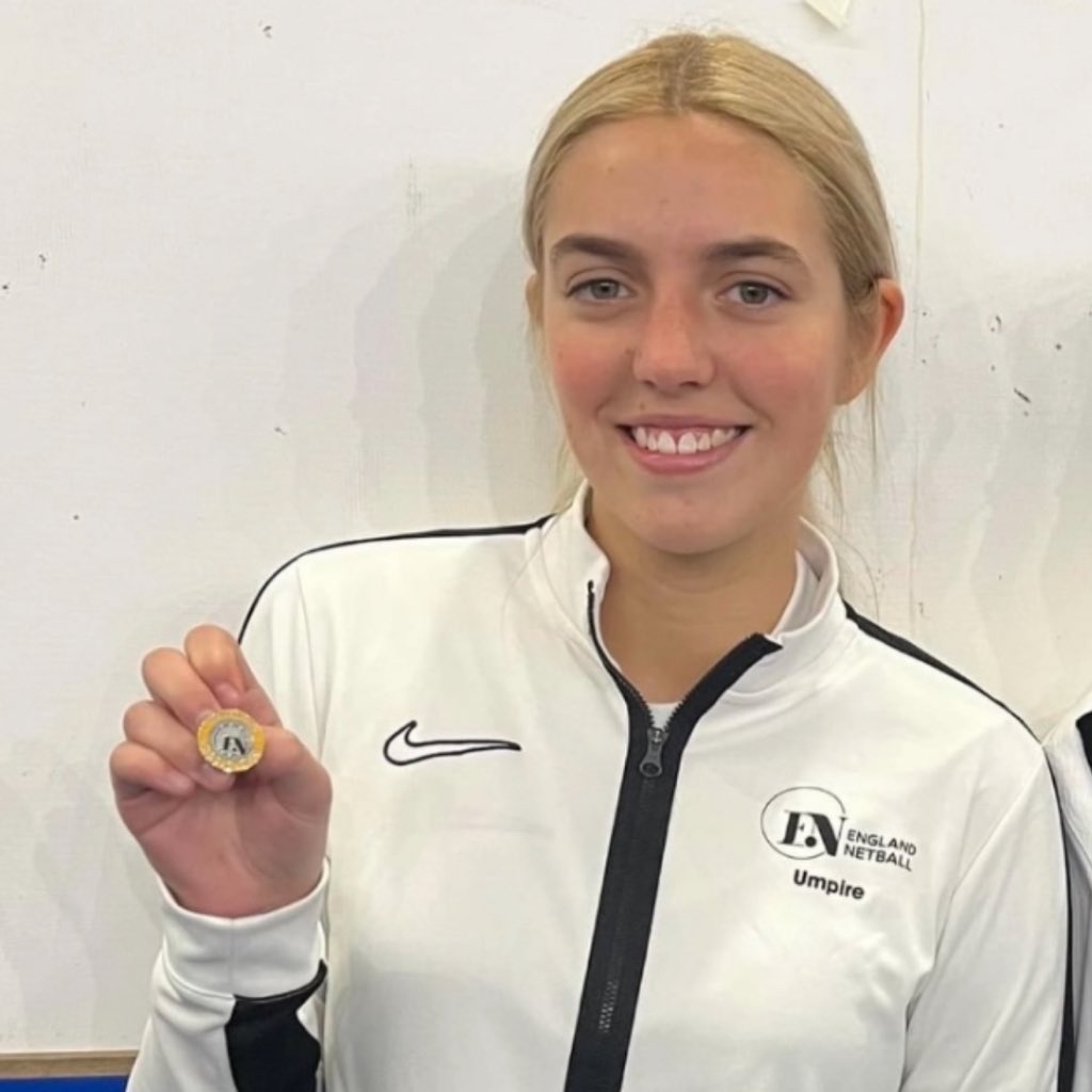 Congratulations to Yr12 pupil Liza on passing her C netball umpiring award today. Liza is the youngest C award umpire in Somerset. Well Done! #GRIT #Integrity #TeamTaunton