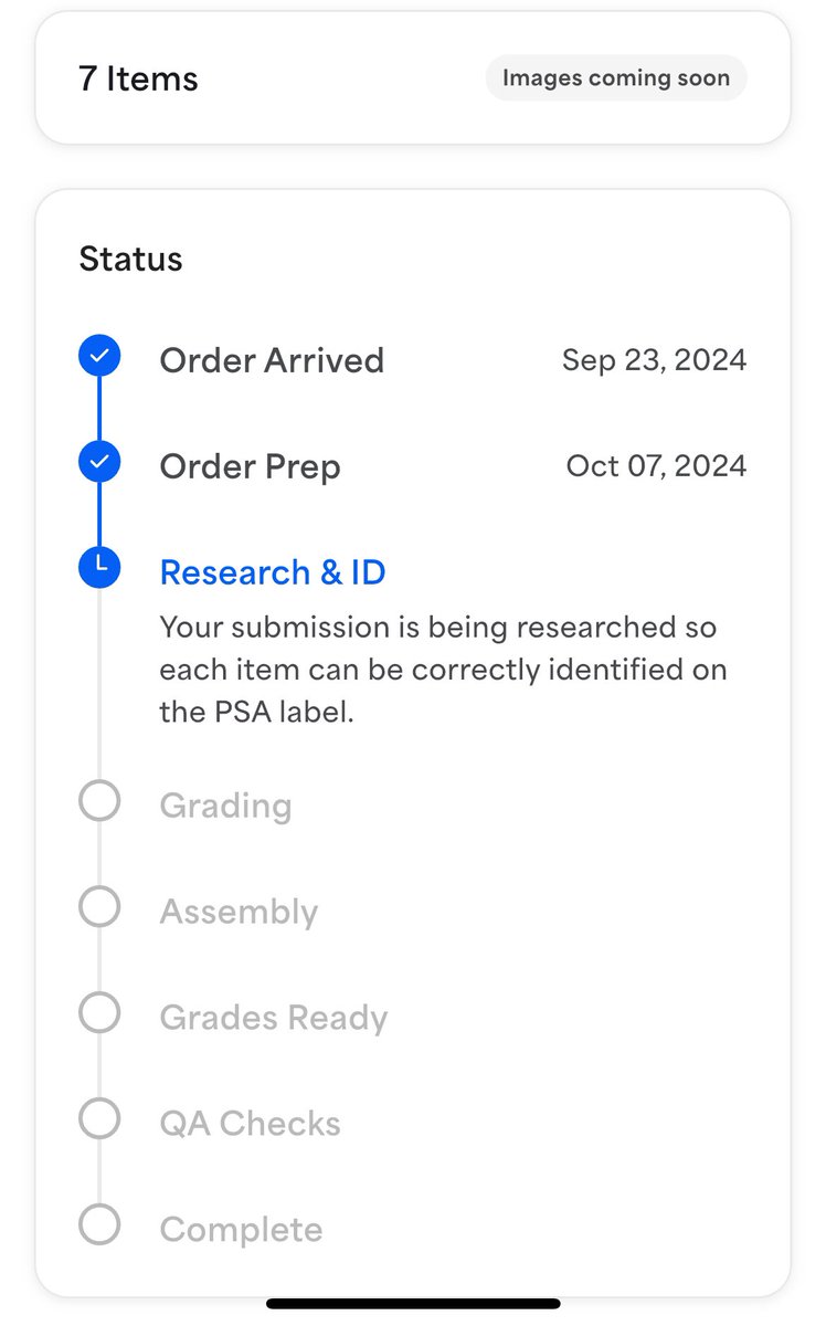 msh4077's tweet photo. At what point do you start wondering if @PSAcard lost your order? https://t.co/TqWIwswH4M