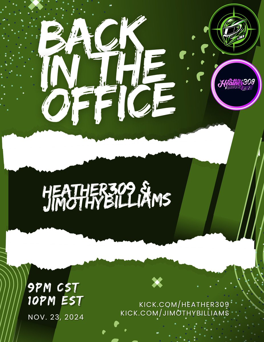 _Heather309's tweet image. 📢TONIGHT!!
Streaming with @JimothyBill &amp;amp; his community! 
Back to the office just to goof off on Dale &amp;amp; Dawson Stationery Supplies 🤣✏️📎. Who&apos;s getting fired first? Fingers crossed it’s not me!🙃
10pm EST/9pm CST
kick.com/heather309
kick.com/jimothybilliams